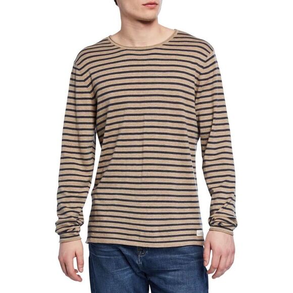 7 For All Mankind Men's Riviera Striped Crewneck Sweater cotton blend size XL - Picture 1 of 9